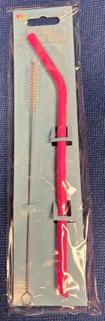 Reusable Silicone Straw with Straw Cleaner