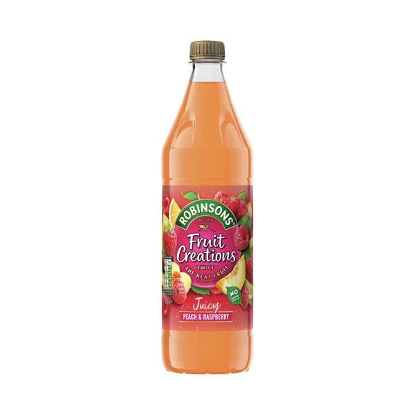 Robinsons Fruit Creations Juicy Peach & Raspberry 750ml No Added Sugar