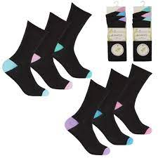 Ladies 3-Pair Pack Bamboo Socks Size 4-8