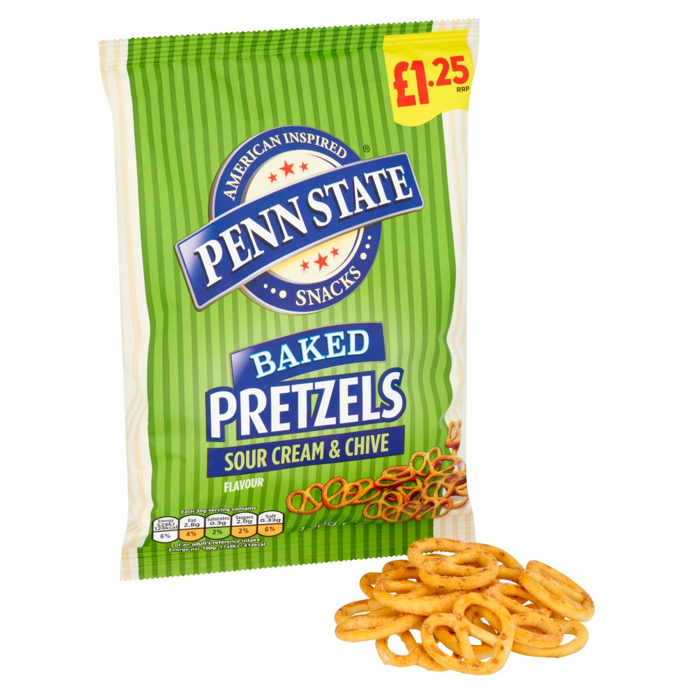 Sour Cream & Chive Baked Pretzels By Penn State 120g