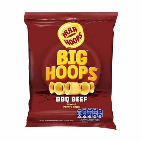 Hula Hoops Barbecue Beef 70g Bag