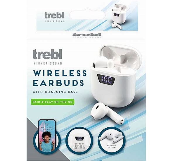 Trebl Wireless Earbuds with Charging Case