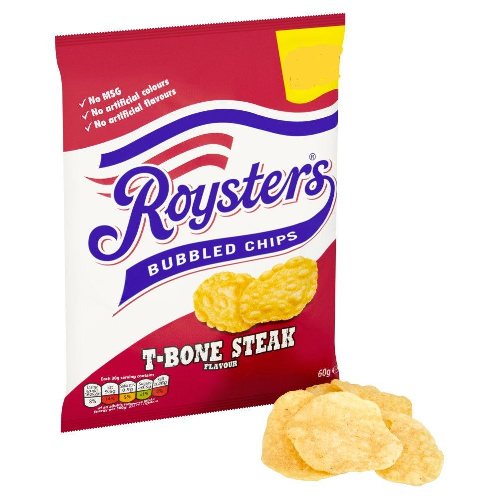 Roysters Bubbled Chips T-Bone Steak 60g
