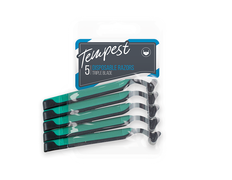 Disposable Razors 5 X Triple Blade For Men